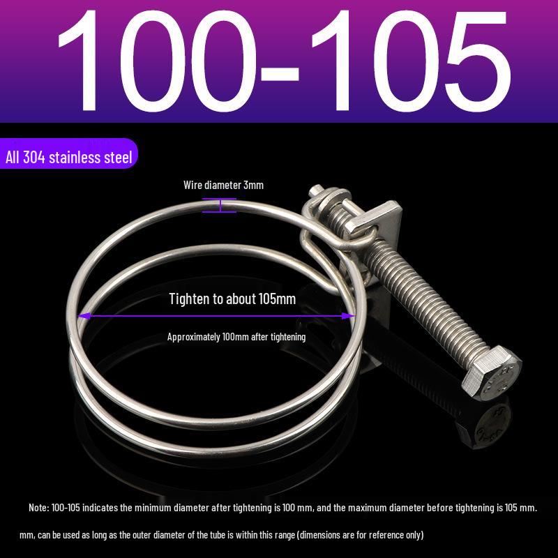 Stainless Steel Double Wire Hose Clamp Set