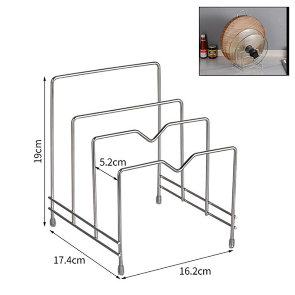 Multi-layer Stand Rack Stainless Steel Pot Lid Stand Kitchen Storage Organization Rack