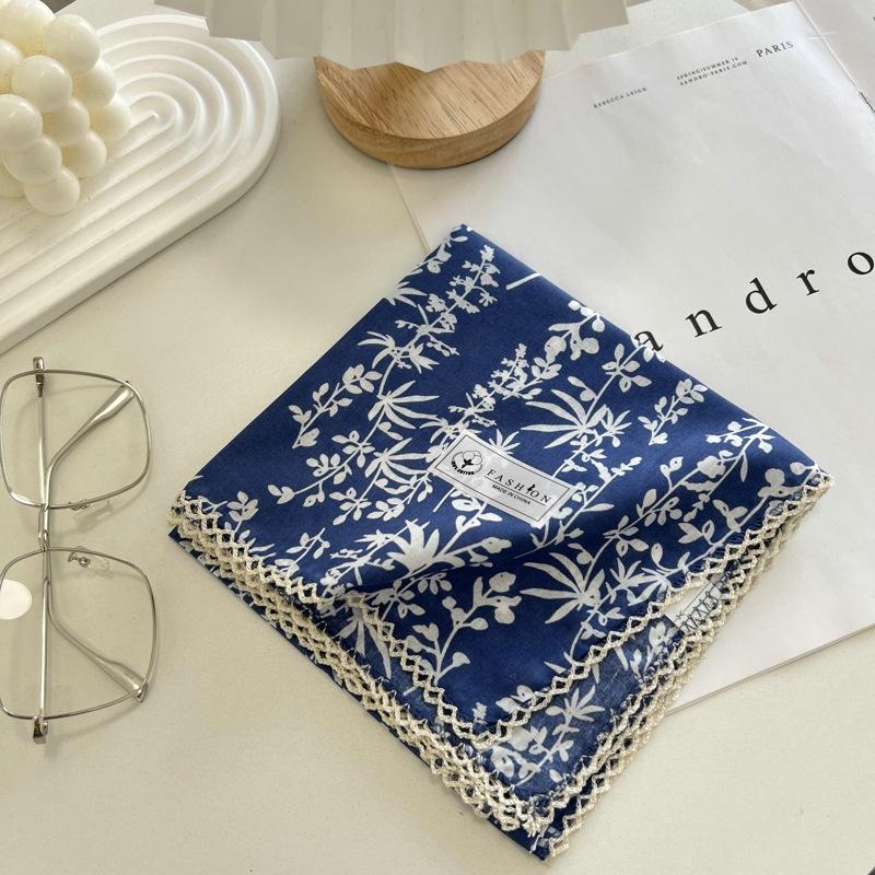 Женские шарфы, хлопковые платки, модные повязки на голову, шейные шарфы 70 см 70CMX70CM темно-синий