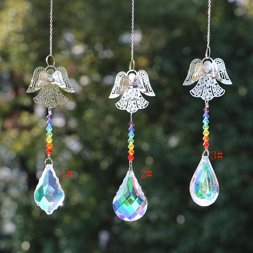 Angel Crystal Suncatchers Window Sun Catchers Rainbow Maker Hanging Crystal Prisms Pendant Home Garden Ornament