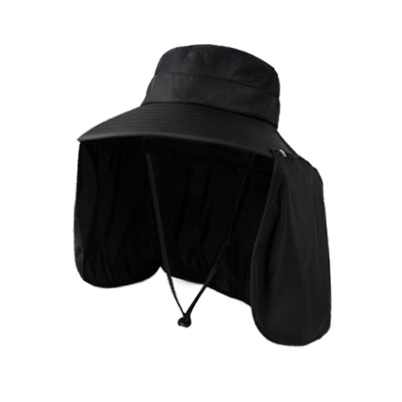 Men's and Women's Summer Big Brim Sun Hat Outdoor UV Protection Neck Sun Hat Seaside Face Hat