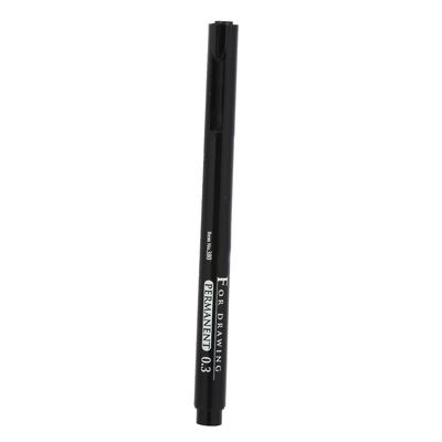 Černé olejové inkoustové mikro linky s jemným hrotem pro kreslení, skicování, komiks (0,3 mm)