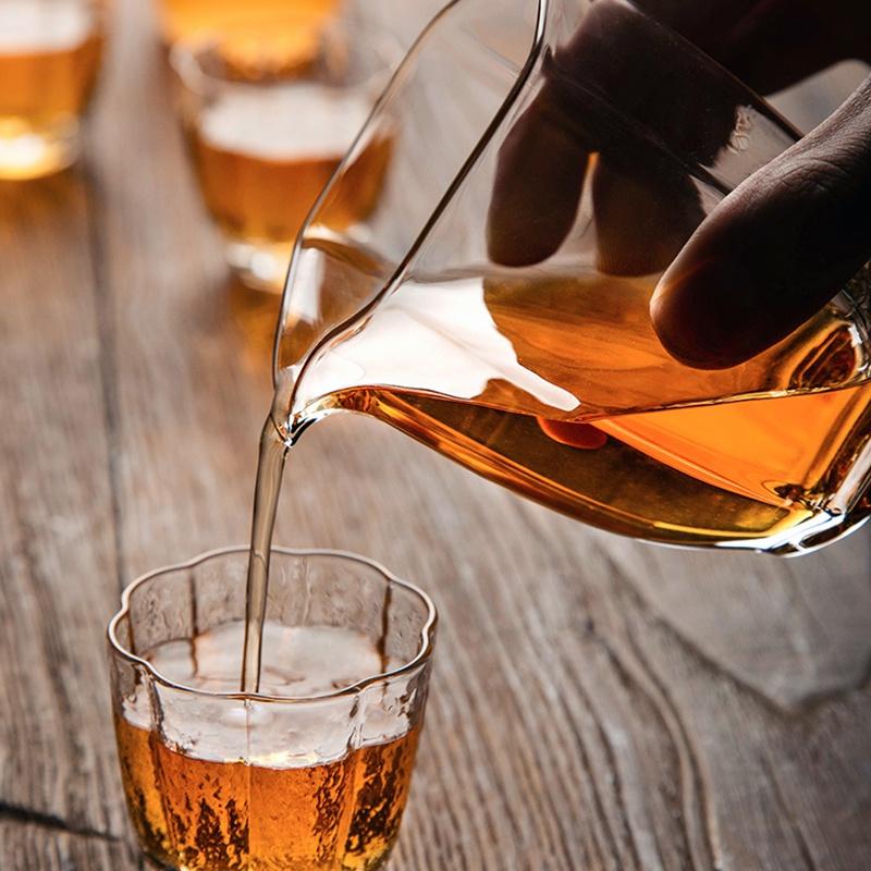 200ml Hammered Heat-Resistant Glass Fair Cup Japanese Style Tea Divider Thickened Even Cup