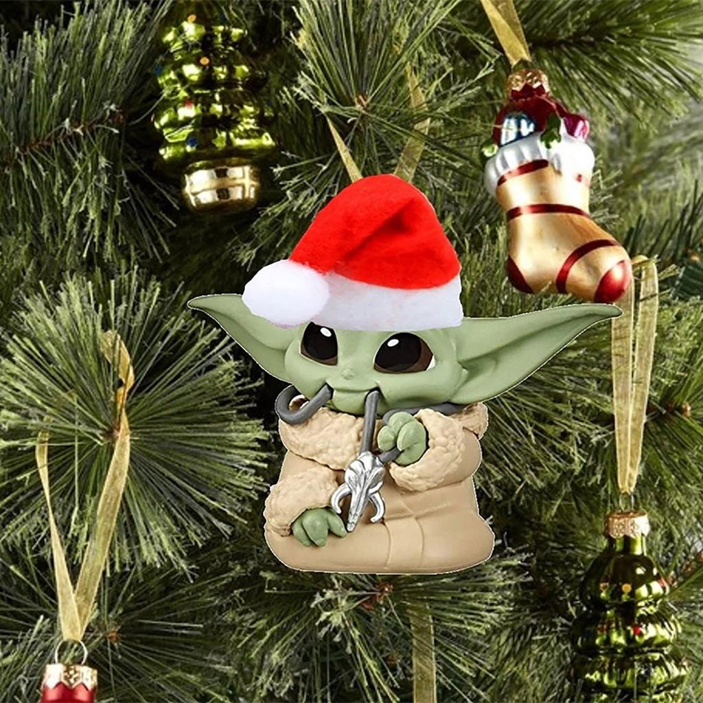 Baby Adorable Cartoon Yoda Santa Holiday Decoration Perfect For Trees Christmas