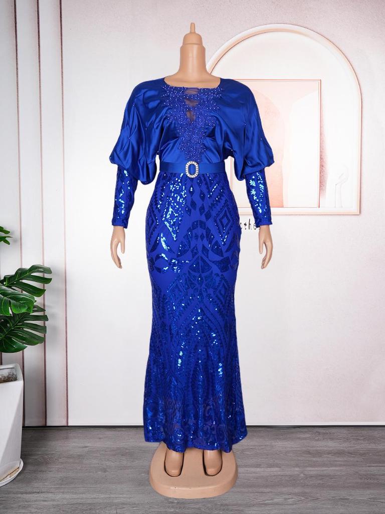 Elegant Plus Size Sequin Party Evening Dress for Women