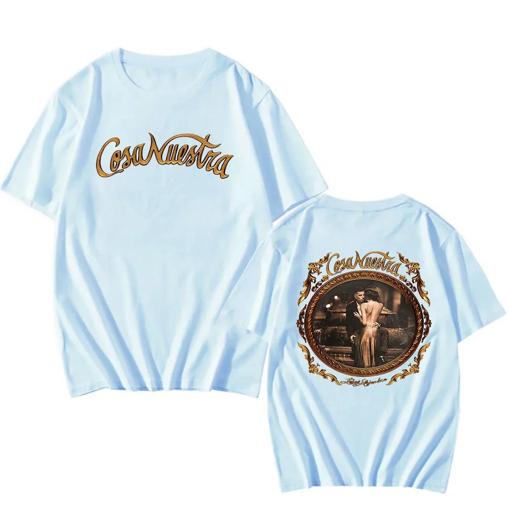 Rauw Alejandro Coca Nuestra T-shirts Fashion Casual T Shirts Cotton Short Sleeve Tees Vintage Harajuku Printing Tee-shirt
