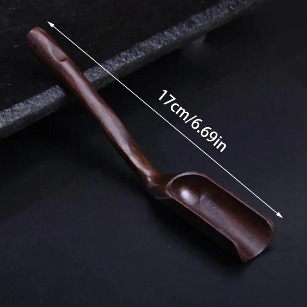 1Pc Tea Accessories Chinese Kongfu Wooden Retro Style Natural Tea Scoop Delicate Spoon Portable Bamboo Teaspoon