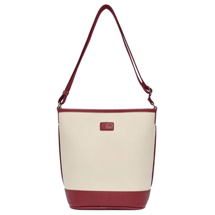 MLB Canvas Bucket Bags Crossbody Bag , Shoulder Bag Regular Unisex Red / White (Unisex) Crossbody Bags