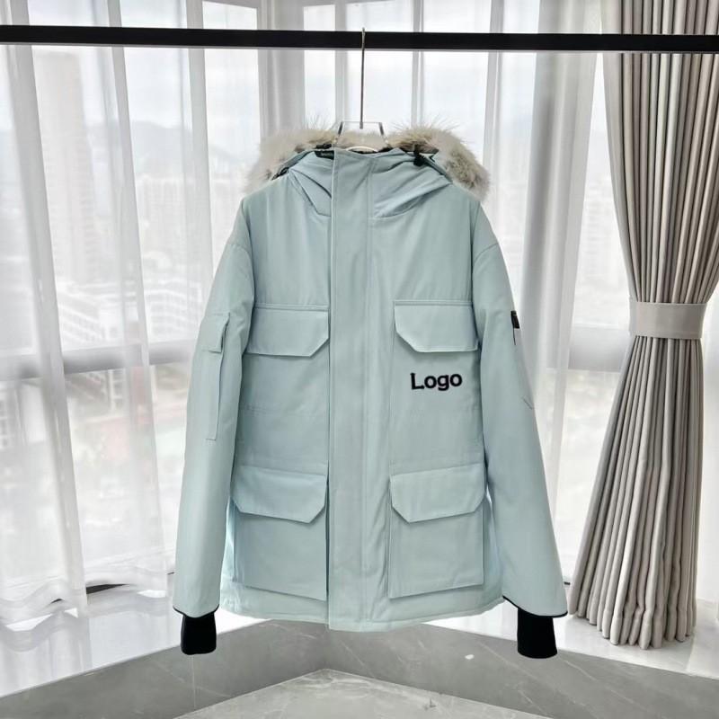 Premium 80% White Duck Down Parka Coat With Faux Fur Trim Loose Fit Mid-Length Winter Jacket Women
