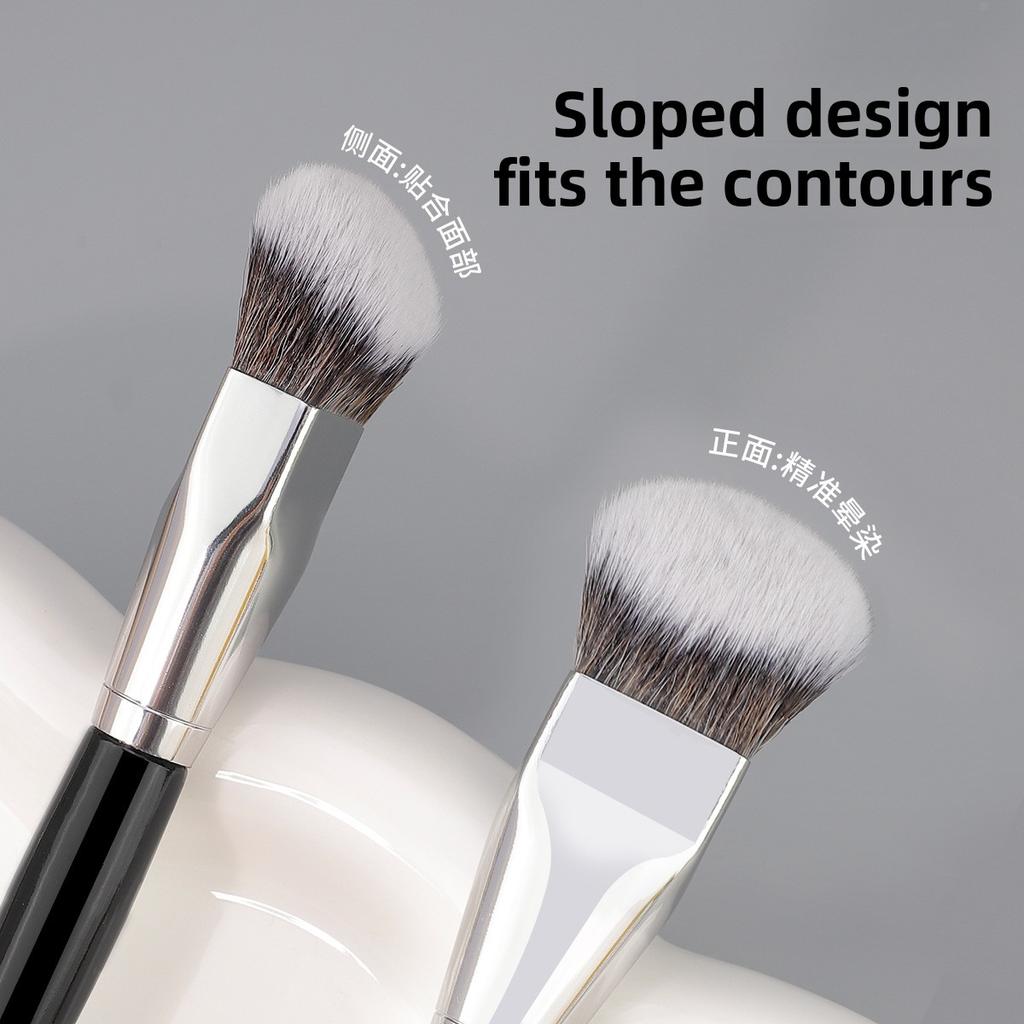 New single oblique head foundation brush blush brush high quality wooden handle bristles soft multi-functional brush beauty tool