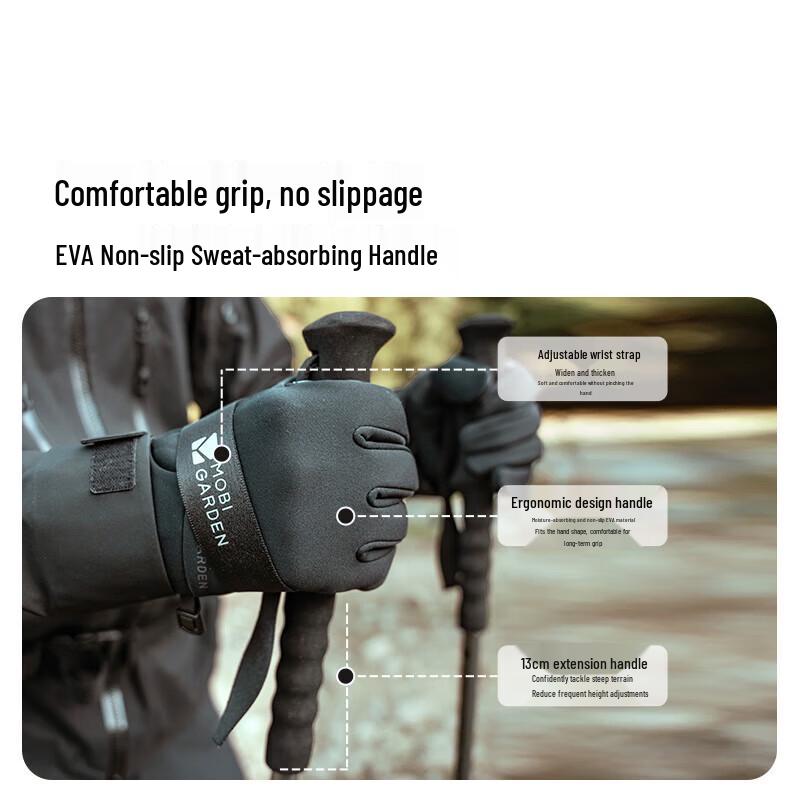 MOBIGARDEN NX25667010 Telescopic Aluminum Trekking Pole