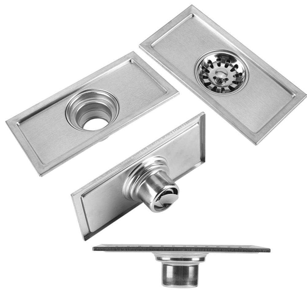 Stainless Steel Floor Drain Silver Floor Waste Grate Modern Shower Drain Bathroom
