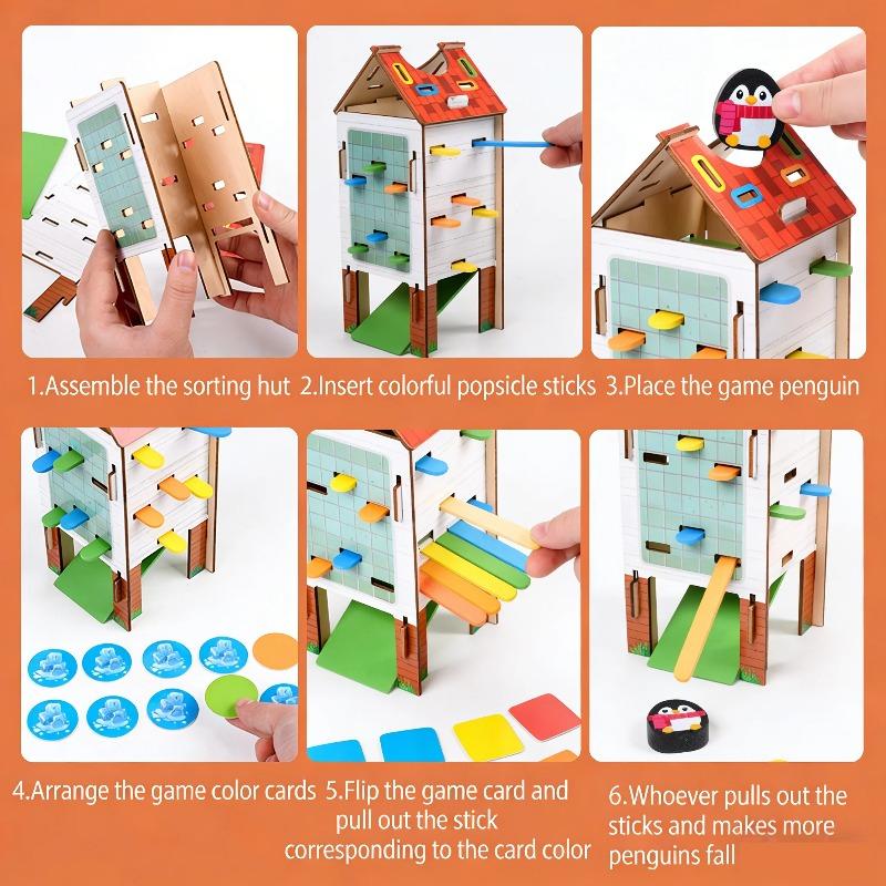 Wooden Stick Board Game Montessori Game Parent Child Interactive Two Person Battle Stick Picking Game Puzzle Toy Early Education
