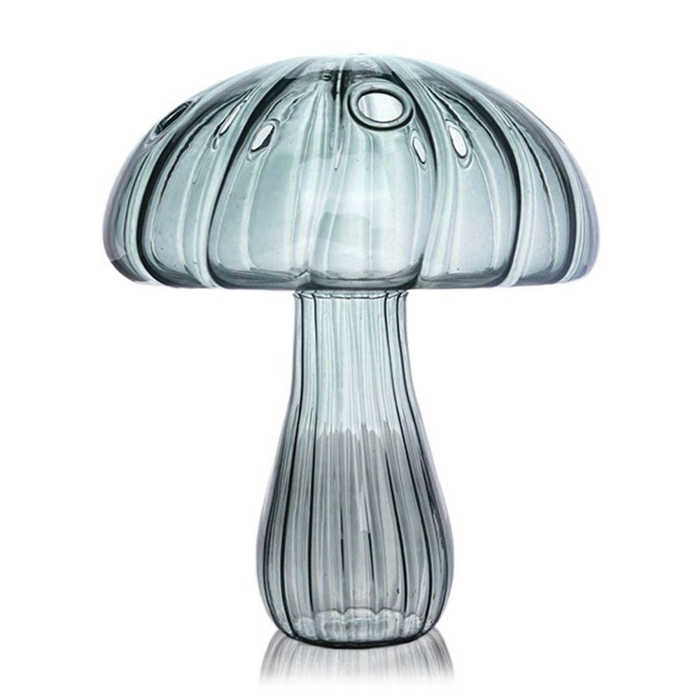 New Hydroponic Flower Bottle Transparent Glass Glass Vase Mushroom Aromatherapy Bottle Flower