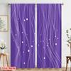 2pcs,2D Plane Printing Light Filtering Curtains Flowing Lines and Dots Versatile 100% Polyester (without Rod) Home Decor for