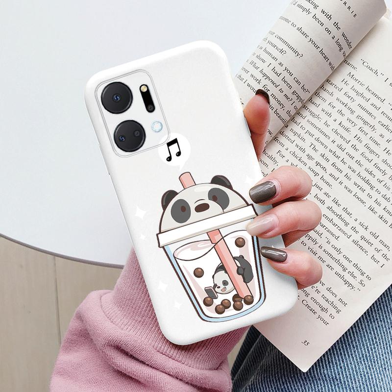 Case For Honor X7a 6.75 inch Cute Heart Flower Back Cover Soft Silicone Matte Protective Funda For Honor X7b X7c X7d X8b X8c TPU