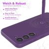 Silicone Case - Booling - for Samsung Galaxy S24 Plus - Matte Dark Purple - Slim - 2 Tempered Glass Screen Protector