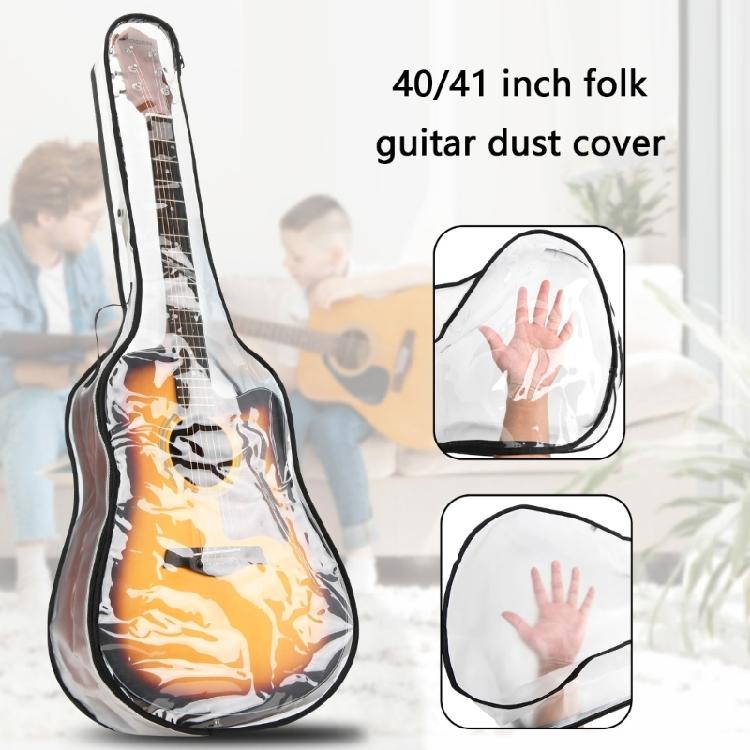 Dustproof Guitar Case Cover with Double Zipper Acoustic Guitars Bag Protector for 40/41inch Guitar Musical Instrument