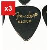 Guitar Picks Fender Teardrop Medium Black, 10-Pack