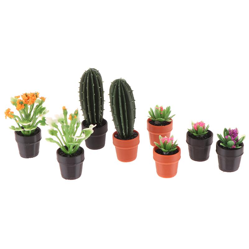5ks 1:12 Simulační rostlina domečku pro panenky Model v květináči Miniaturní domeček pro panenky Zahrada Domácí ozdoby Dekorace na mikro scénu Hračky