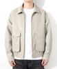 Qt8 Garments Rg Synthetic Leather Pocket Jacket (Cream)