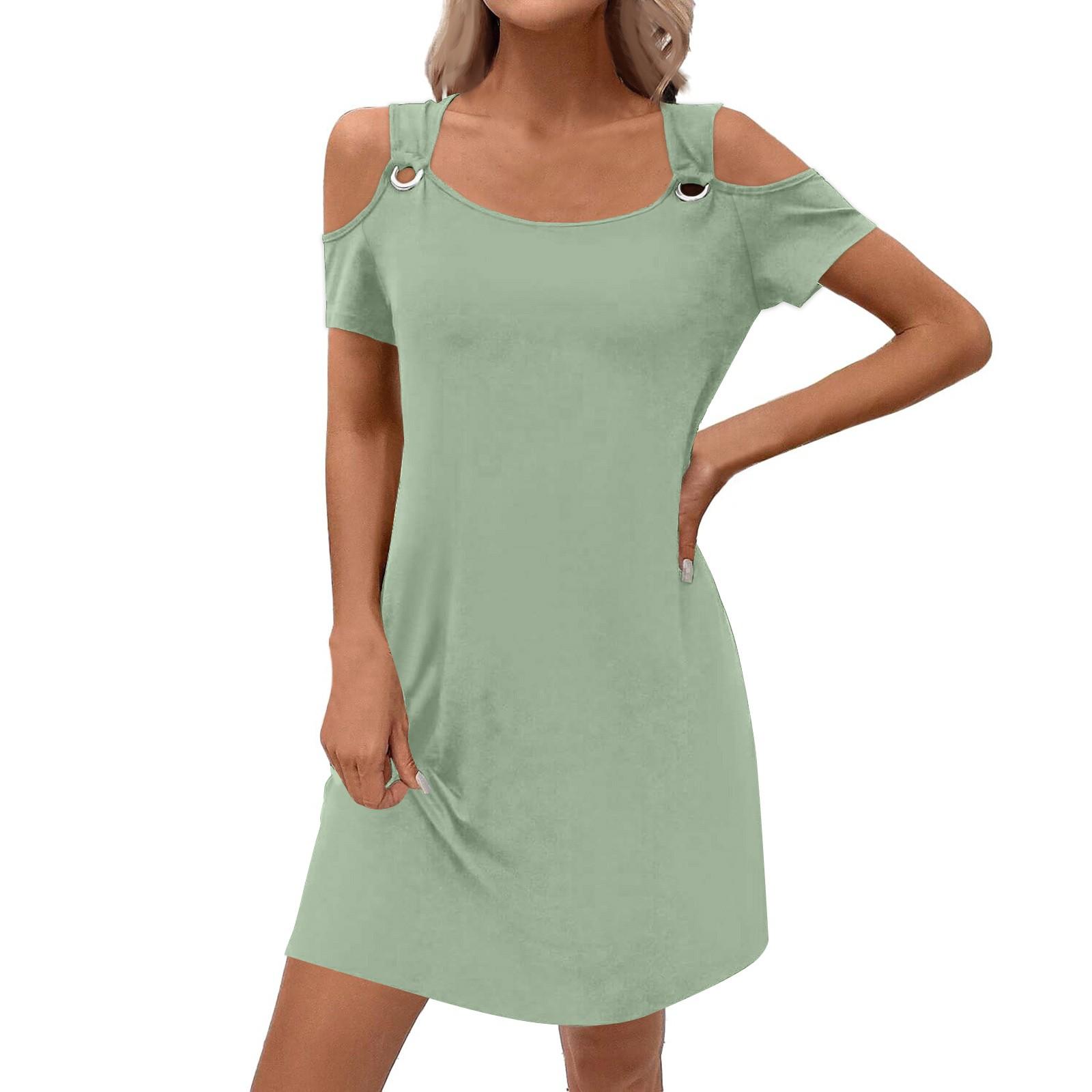 Женское стильное повседневное летнее цветное платье с карманами M