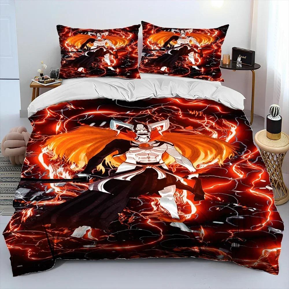 3D Anime Bleach Japan Cartoon Bedding Set Bedroom Soft Modern Bedspreads Comefortable Duvet Cover Quilt Cover And Pillowcase