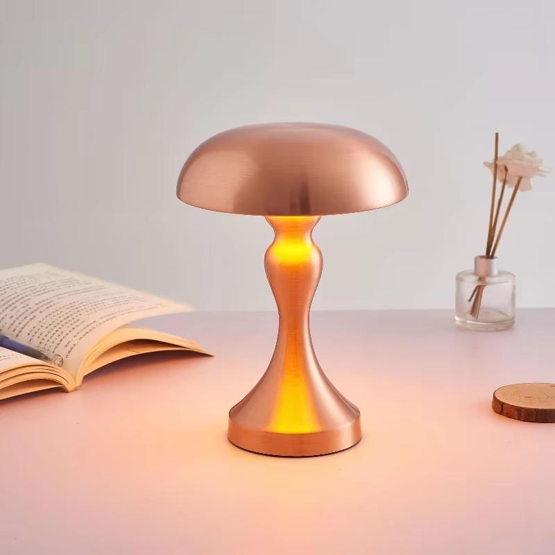 LED Table Lamps Touch Dimming USB Rechargeable for Bar Hotel Restaurant Bedside Decor Bedroom Nightlights Mushroom Lampara Gift
