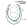 Fashion Turquoise Beaded Waist Chain for Men, Simple and High-End Denim Style Pendant, Hot-Selling Waist Chain