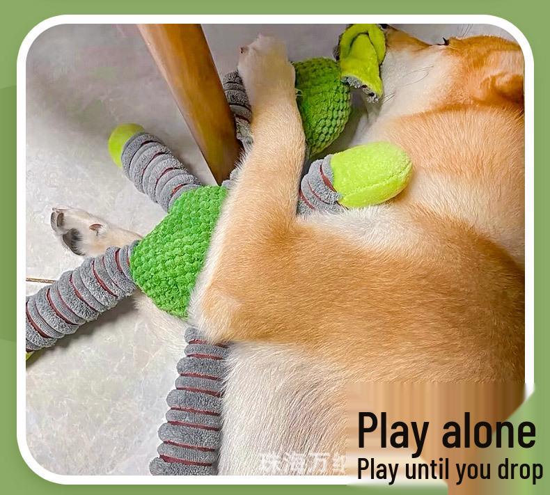 Plush Bite-Resistant Dog Toy with Squeaker for Boredom Relief