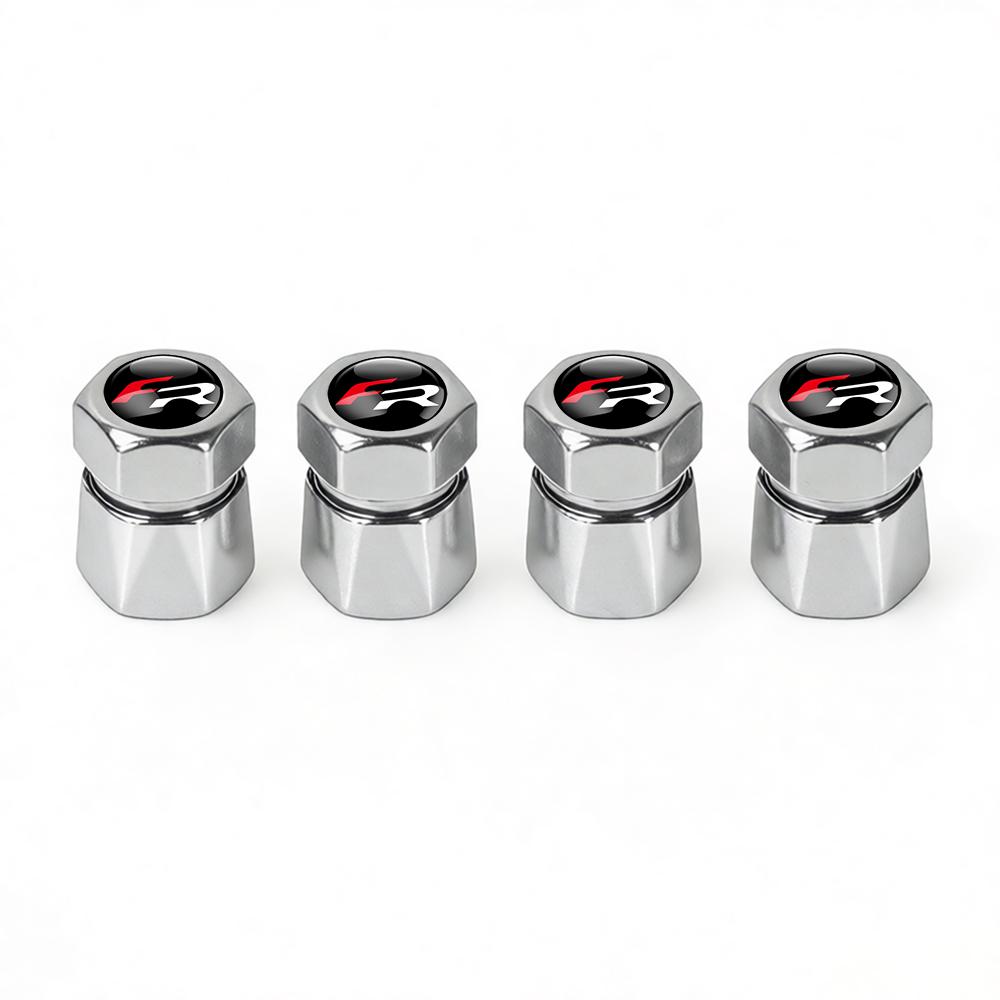 Wzbn2 4Pcs Car Decoration Wheel Tire Valve Caps Cover Badge For SEAT Ibiza Cupra FR Racing Arona Ateca Altea Arosa E-Racer Formentor