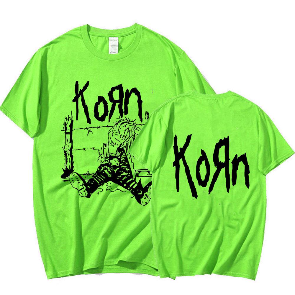 Rock Band Korn 1994 Rag Doll Neidermeyers T Shirt Men's Vintage Metal Gothic Oversized Short Sleeve T-shirts Hip Hop Streetwear