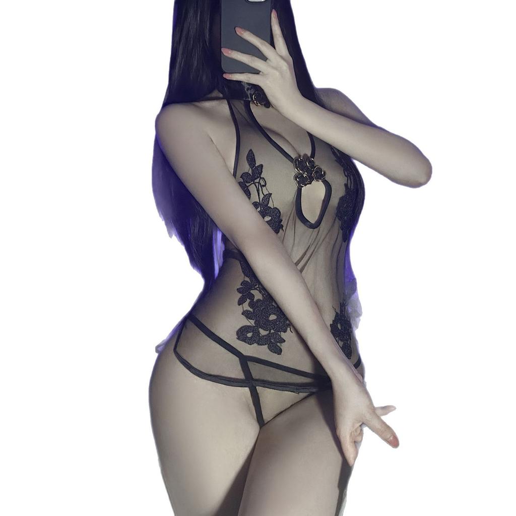 Sexy Underwear, Sexy Exposed Milk, Transparent Lace Nightdress, Passion Suit, Open Crotch Abstinence, Cheongsam Woman