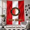 Wall Hanging Tapestry With Custom Name & Text, Feyenoord Decorative Tapestry For Bedroom