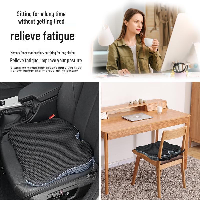 Breathable Memory Foam Seat Cushion, Rebound Wedge Pad for Car or Office Chair.