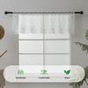 Half Window Sheer Curta Rod Pocket, Floral Cascade Lace Window Curtain Valance for Kitchen, Living Room and Bedroom, 50 X 13 Inches