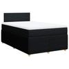 Vidaxl Continental Bed With Mattress, Black, 120X190 Cm, Fabric
