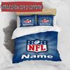 3pcs Duvet Cover Set (1*Duvet Cover + 2*Pillowcase, Without Core), Custom Name NFL Pattern Bedding Set, Home Bedroom Decor Gift