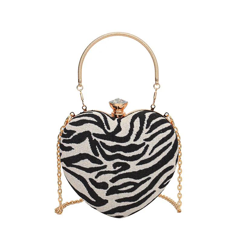 

Fashion Printing Women Shoulder Bag Chains female Crossbody Bag Small Kiss Lock ladies Handbag and purse Leopard print phone bag