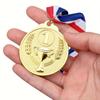 18-Pack Golden Silver Bronze Award Medals Set Numbered 1st 2nd 3rd Place Alloy Medals Universal Fit for Sports and Competitions