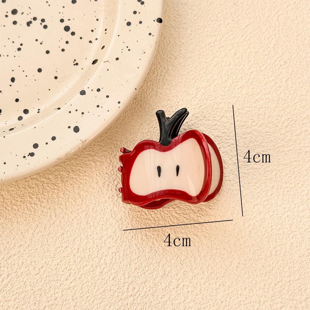 

Красный зажим-краб для волос в виде яблока - Милый и стильный зажим-акула для женских волос, Летний трендовый девчачий дизайн 2024.