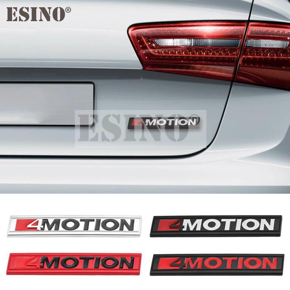 Car Styling 4Motion 3D Rear Trunk Fender Grill Metal Chrome Zinc Alloy Emblem Badge Decal for Volkswagen Golf R Tiguan Touareg