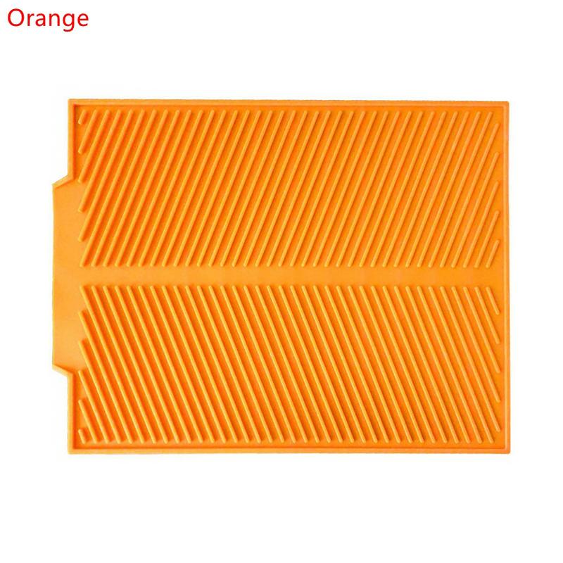 Silicone Draining Board Mat Dish Drying Mat Draining Mat Foldable Eco-Friendly Drainer Mat Large Drain Pad Heat Resistant Pot