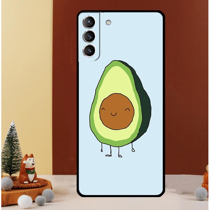 Cute Cartoon Avocado Fitness Case For Samsung Galaxy S24 S26 Ultra S21 S22 S20 S23 S25 Ultra S10 Plus S25 FE Cover Funda
