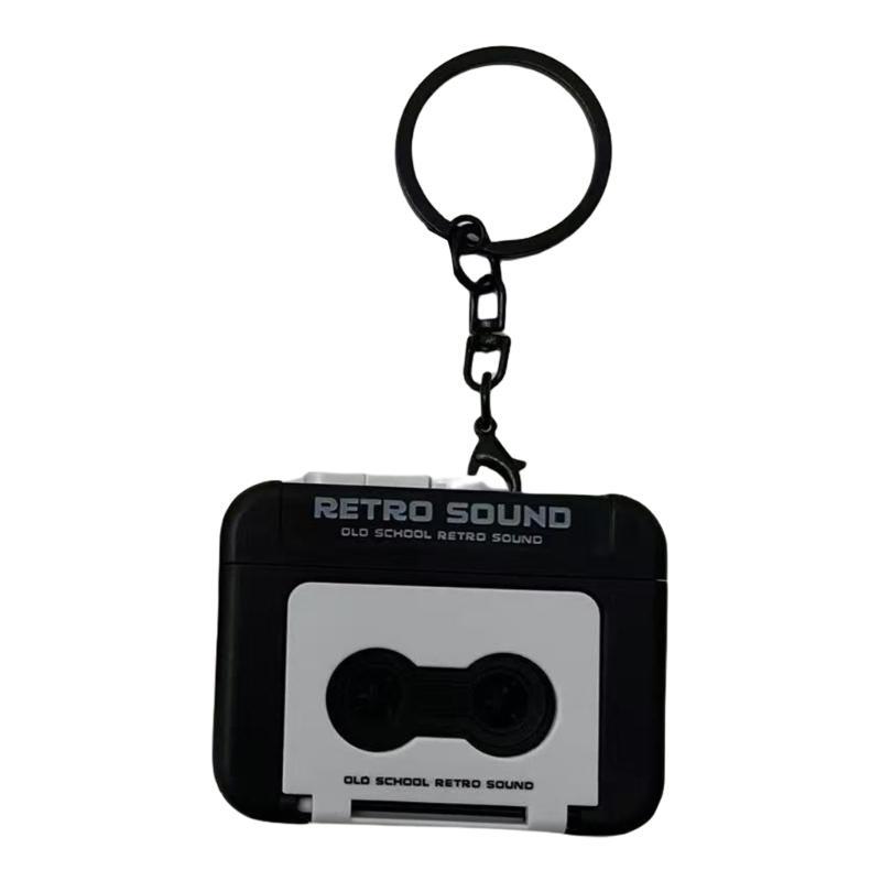 

Вінтажні стилі Маленький брелок-блокфлейта Портативна музична шкатулка Весела іграшка та декоративний аксесуар для сумок або столів Прикраса чорний