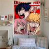 Anime CChainsaw Man Tapestry Art Printing Japanese Wall Tapestry Anime Wall Hanging Home Decor