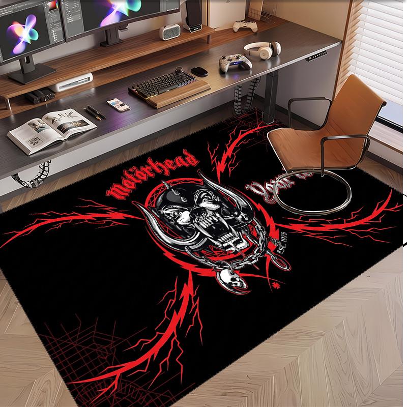 Personalized Crystal Velvet Carpet Motorhead Pattern Non Slip Floor Rug