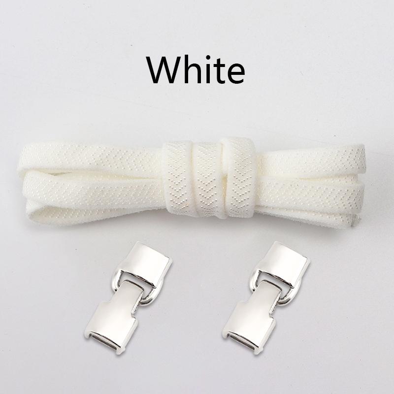 No Tie Shoe Laces Flat Metal Buckle Elastic Shoelaces Casual Shoes for Men and Women Lazy Shoelace Rubber Band Shoestring