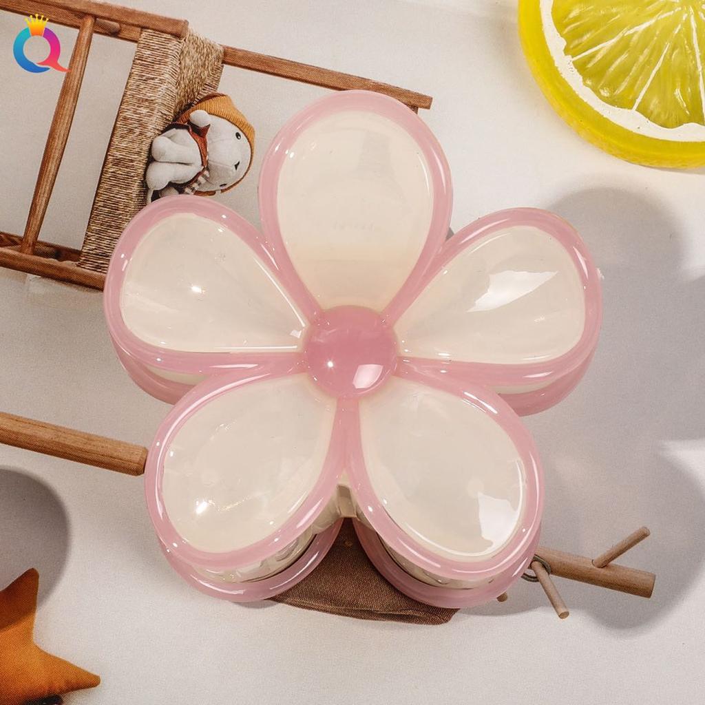 3 Pcs Large Classic Design Hair Claw Clips Flower Acrylic Fashion Headwear Barrette,Sweet Hair Accessories for Women Gift