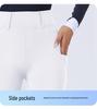 Damen Reithose mit hohem Bund, Silikonvollbesatz, rutschfest, abriebfest, elastischer Passform und Taschen.